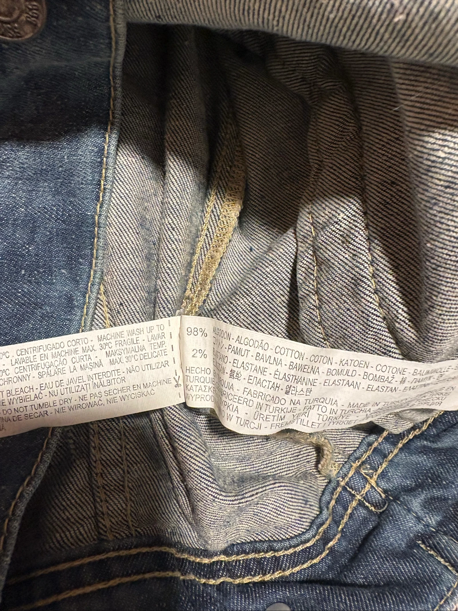 veste en jean bershka M 38 denim vestebazante veste vintage déchirée spijkerjas vestspijker – photo 8